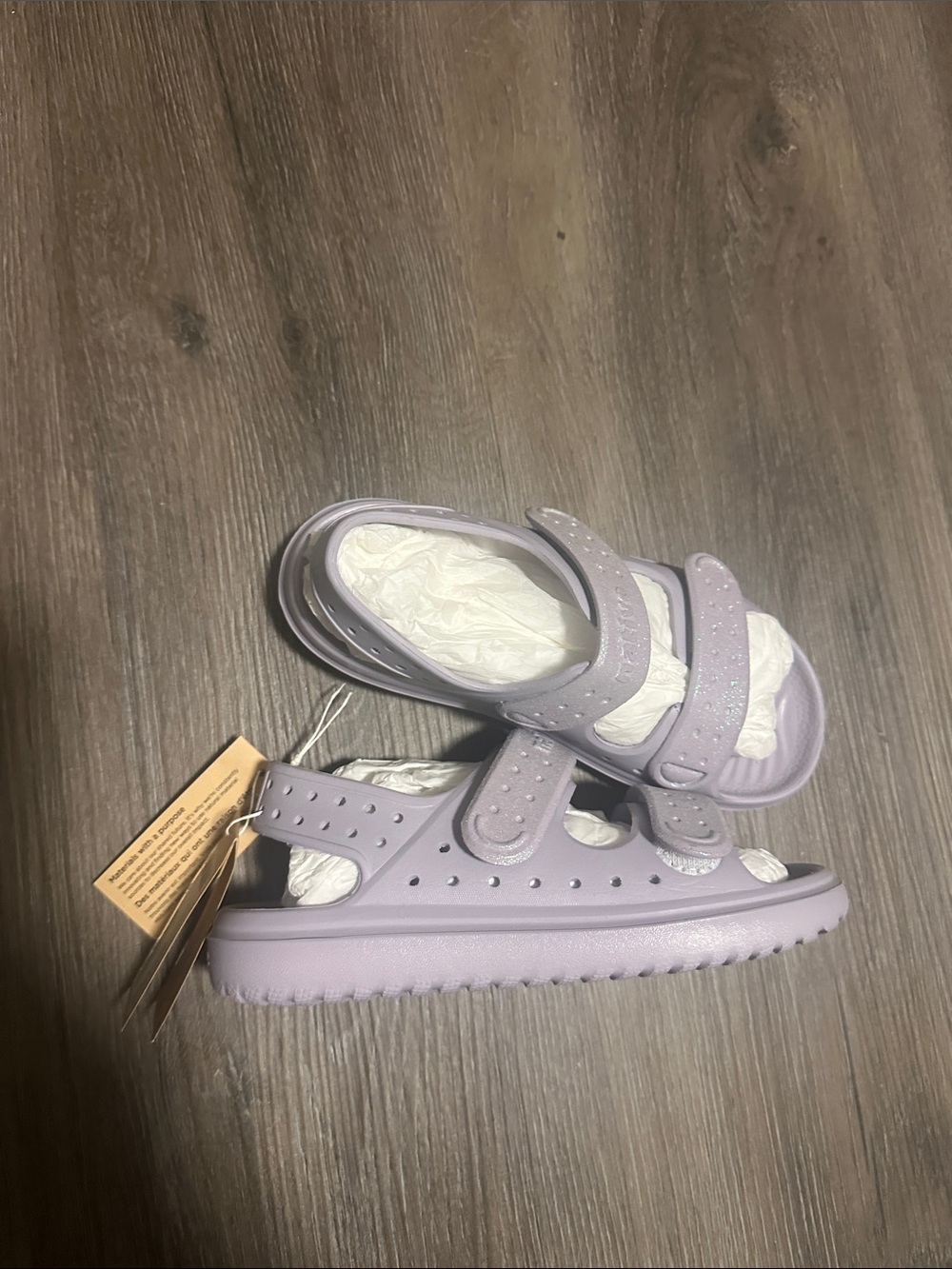 Native Kids Lavender Double-Strap Sandals - Light Purple